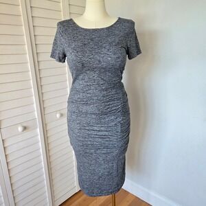Ann Taylor Heathered Gray Ruched Two-Piece Set Size M/L Soft Minimalist Chic‎